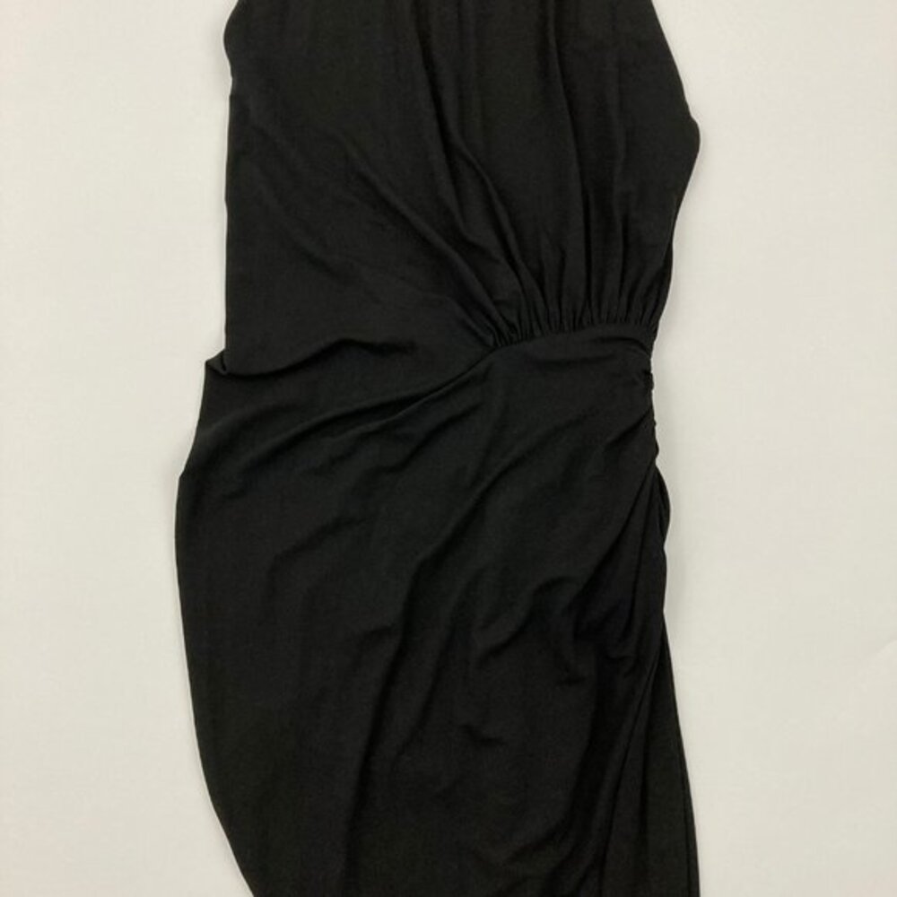 NWT Alexandre Vauthier Draped Halter Jersey Dress Size 36 Black Asymmetric - Picture 4 of 14